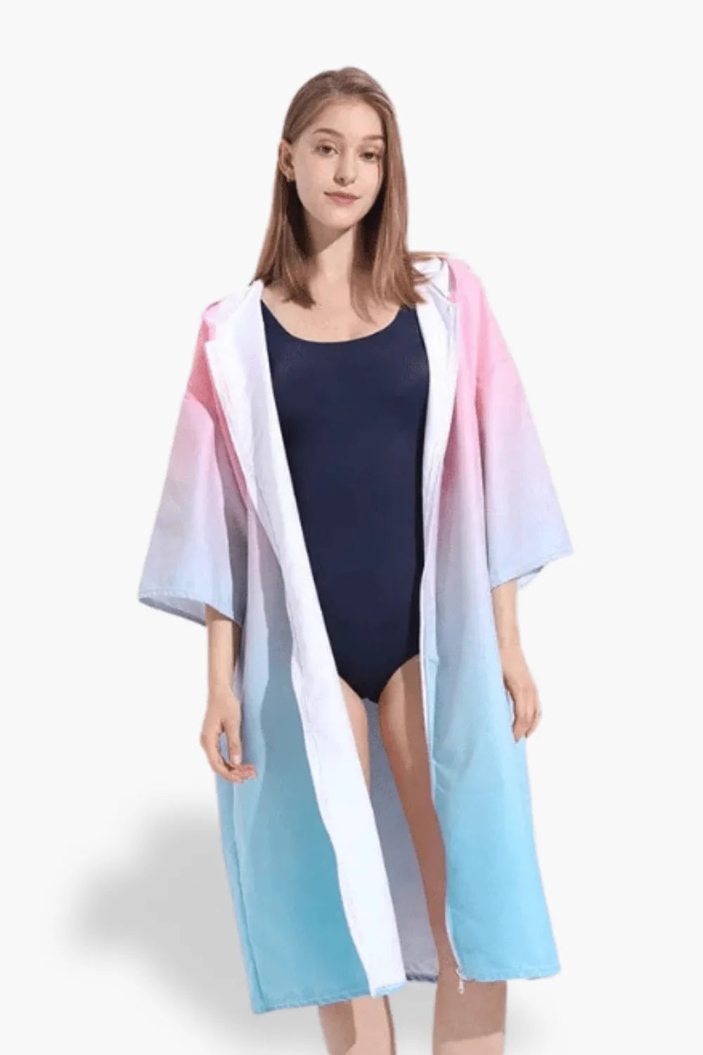 Peignoir élégant à motifs estivaux pour femme