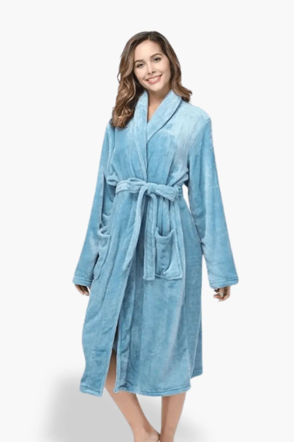 Peignoir élégant uni pour moments de détente