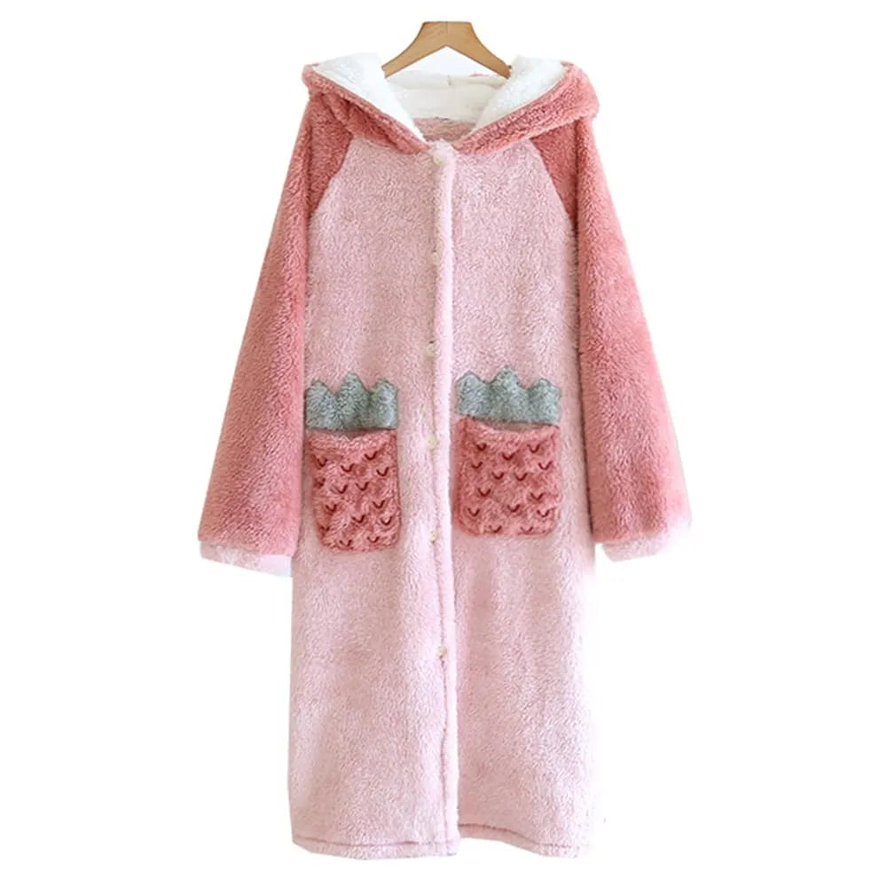 Peignoir doux à capuche lapin pour enfant rose / m Peignoir et bain