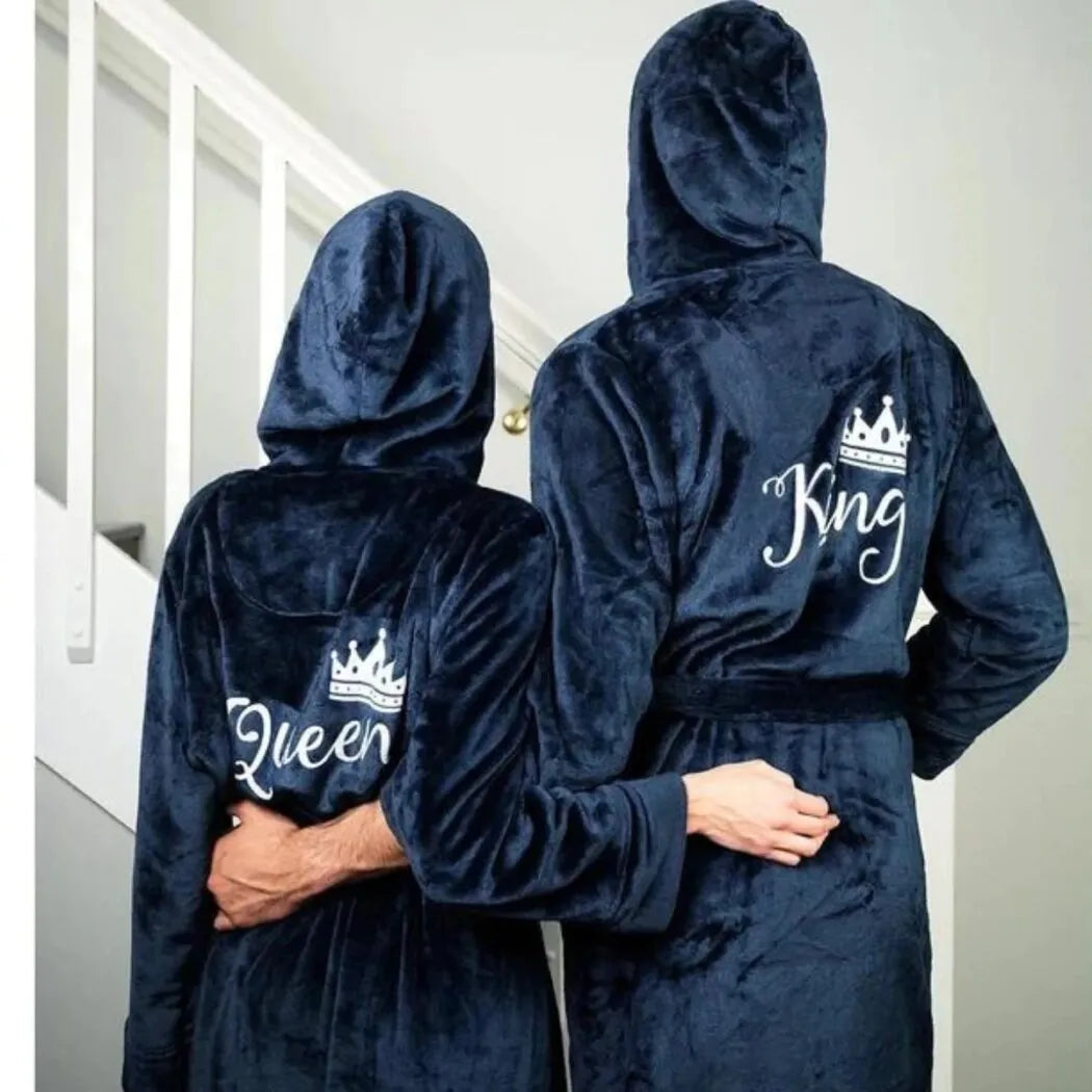Peignoir doux avec capuche style royal pour homme s Peignoir et bain