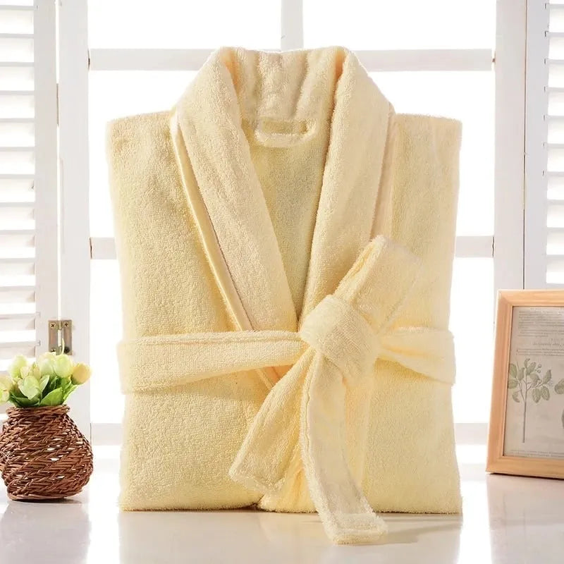 Peignoir doux et absorbant pour femme jaune / m Peignoir et bain