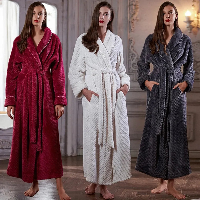 Peignoir doux femme style cocooning pour maison Peignoir et bain