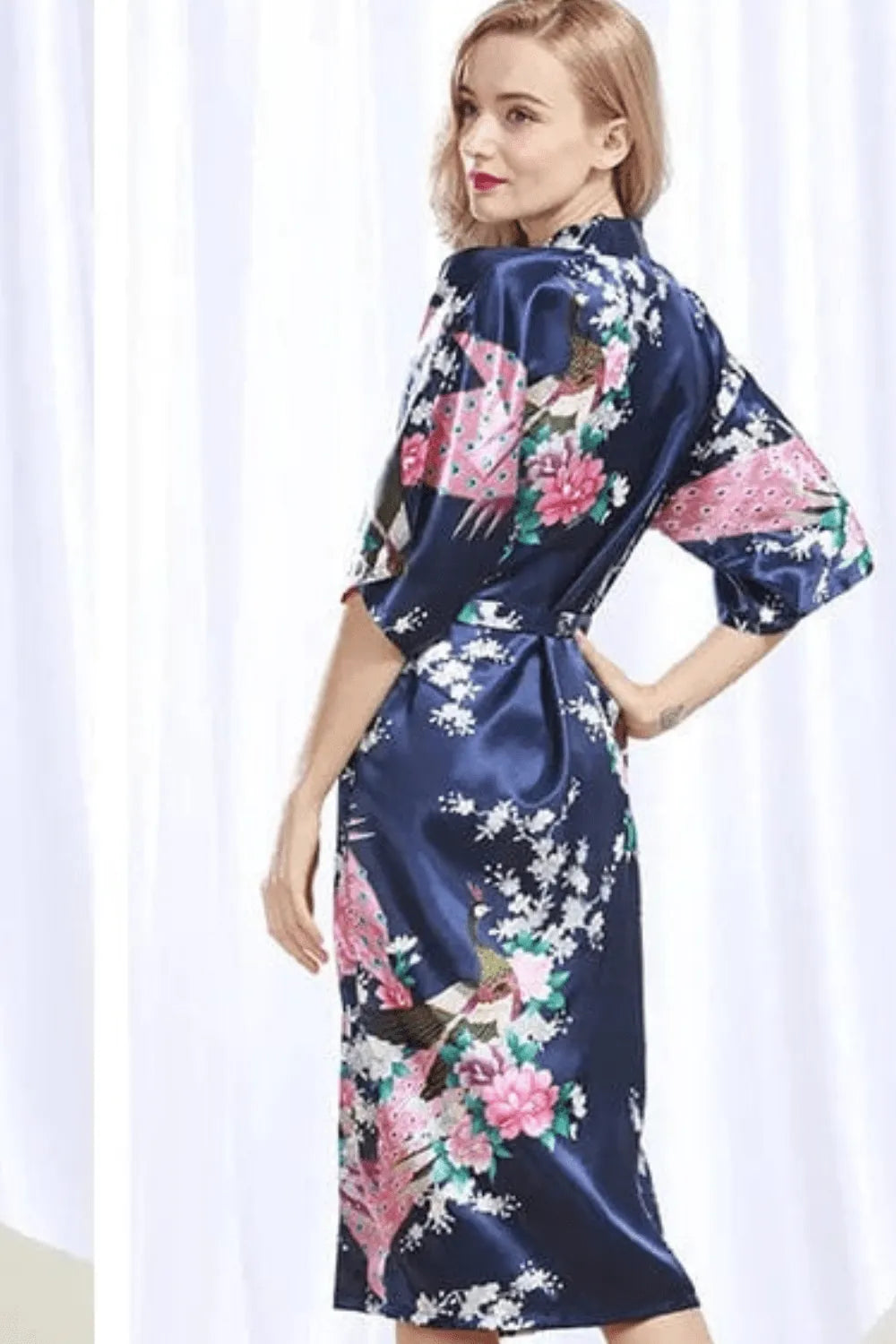 Peignoir élégant à imprimé floral pour femme Peignoir et bain