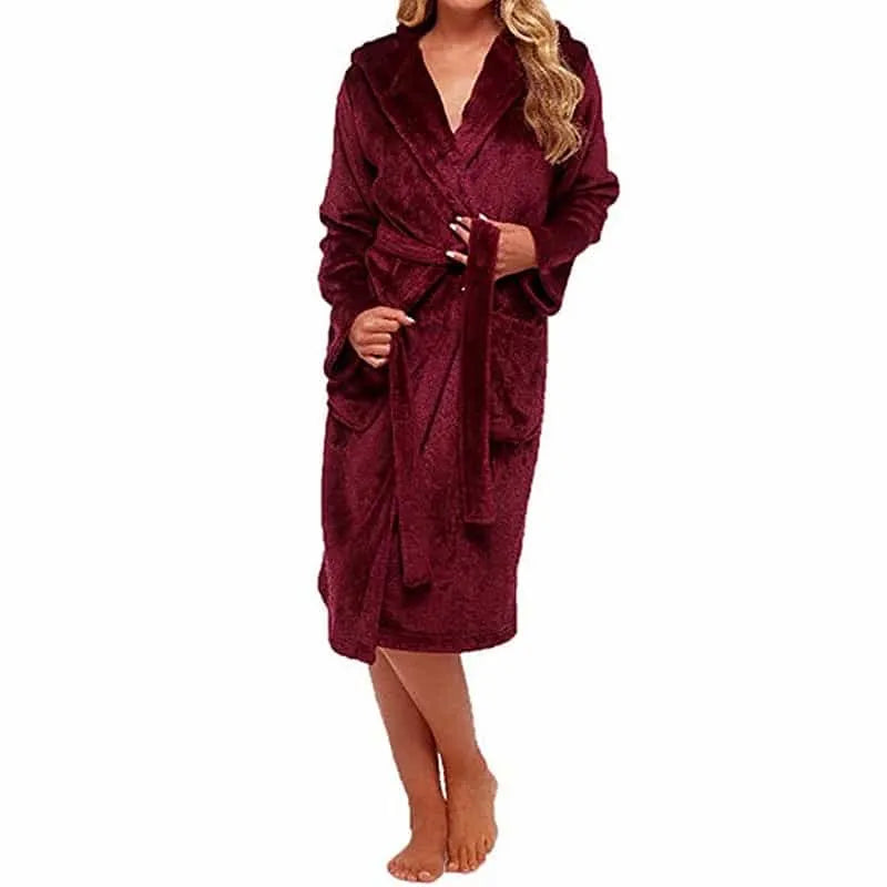 Peignoir élégant manches longues femme usage quotidien Peignoir et bain