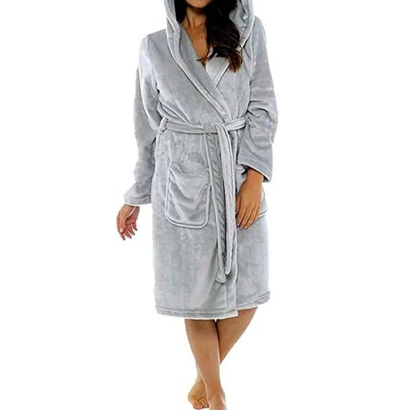 Peignoir élégant manches longues femme usage quotidien Peignoir et bain