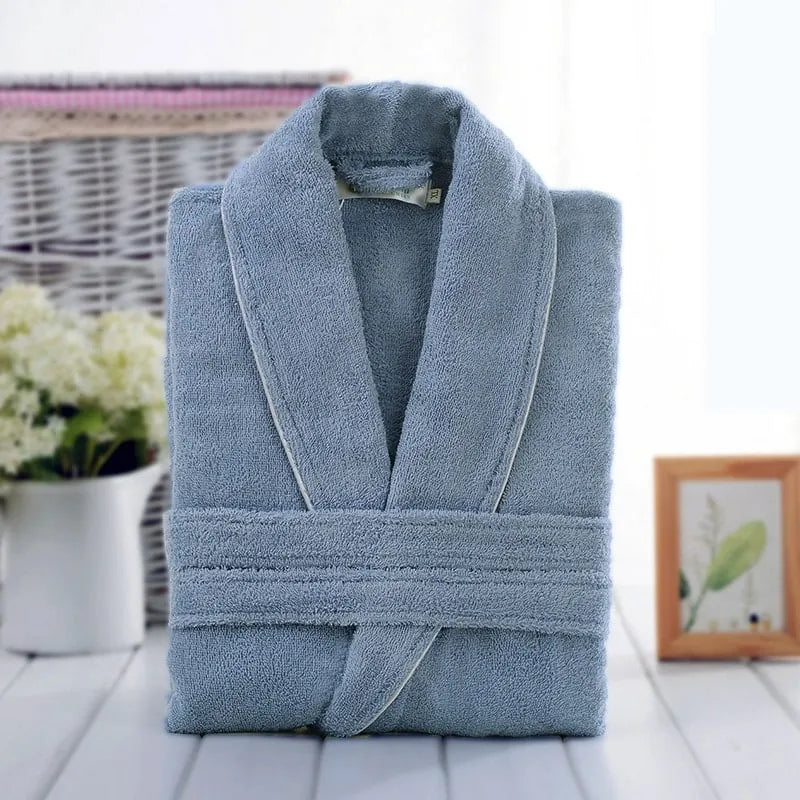 Peignoir élégant pour femme en sortie de bain gris / l Peignoir et bain