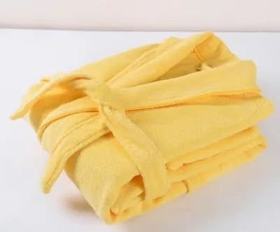 Peignoir élégant pour femme en sortie de bain jaune / l Peignoir et bain