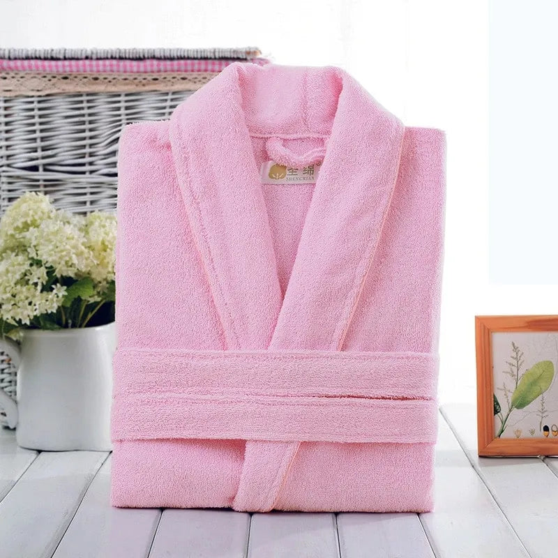 Peignoir élégant pour femme en sortie de bain rose / l Peignoir et bain