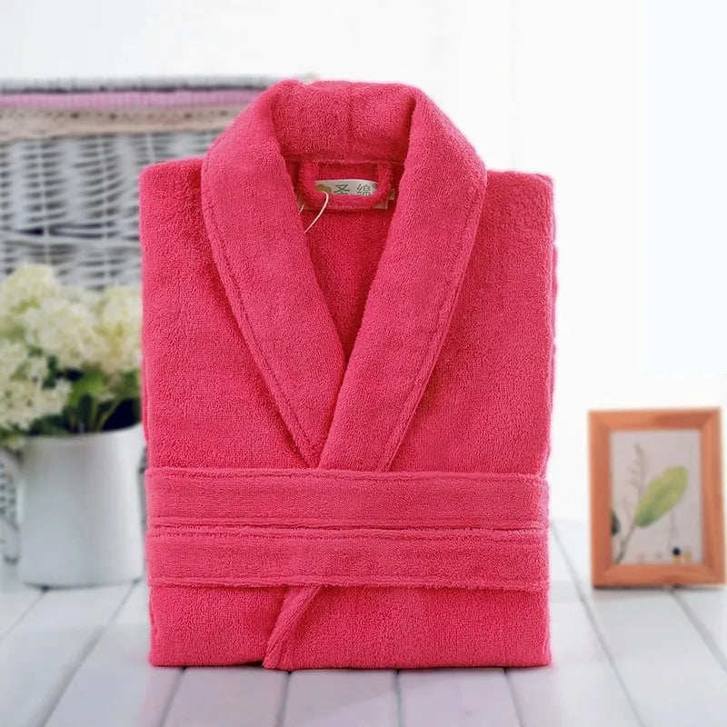 Peignoir élégant pour femme en sortie de bain rouge / l Peignoir et bain