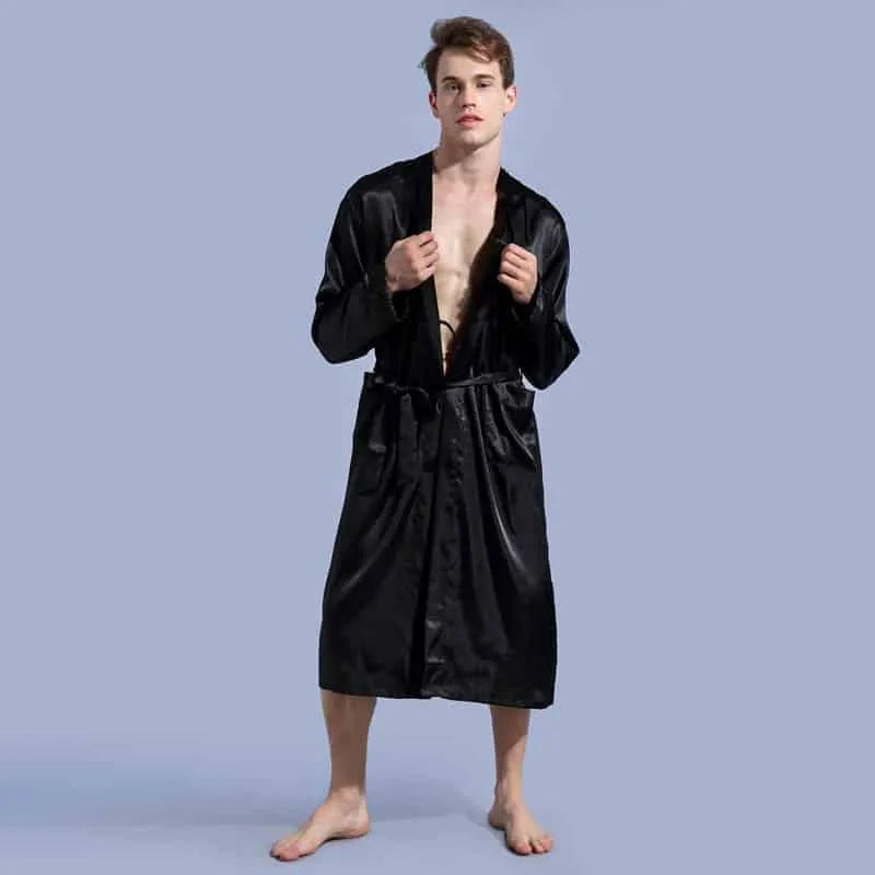 Peignoir élégant pour homme style kimono cosy Peignoir et bain