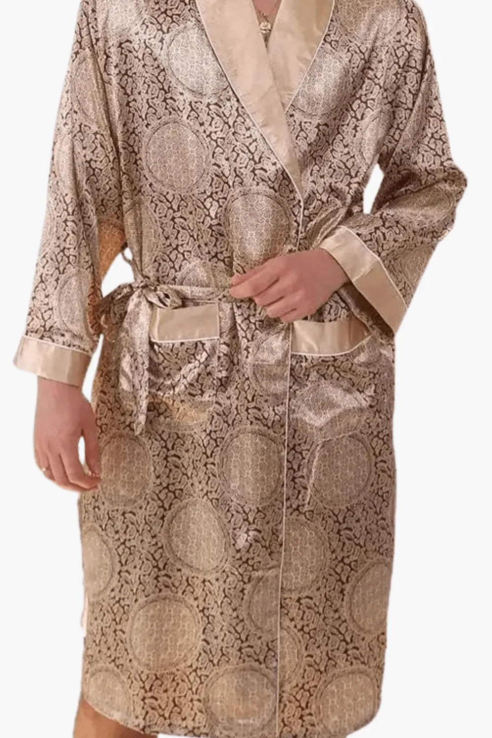 Peignoir élégant style kimono pour homme luxe