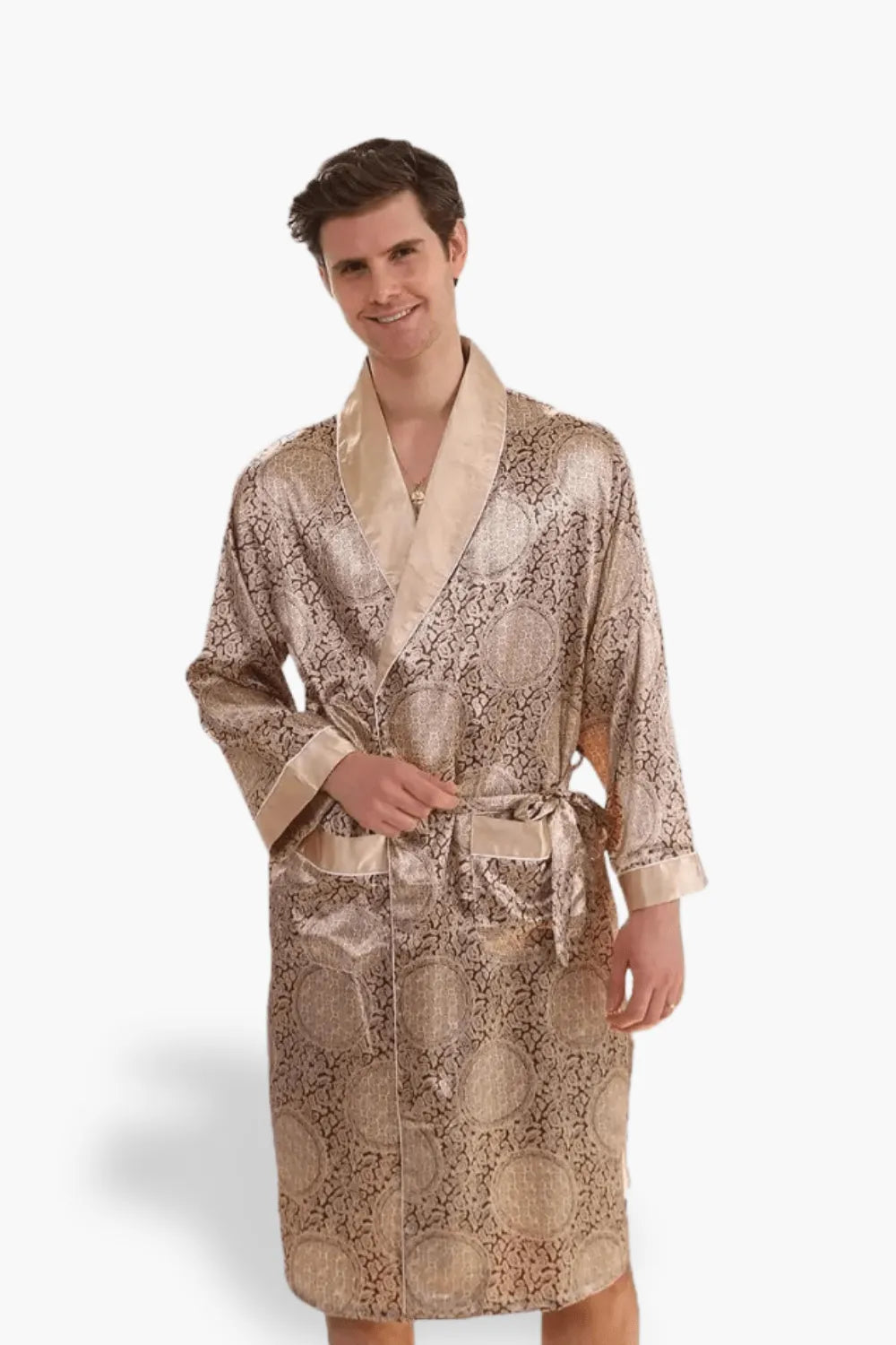 Peignoir élégant style kimono pour homme luxe