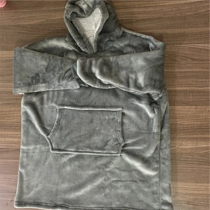 Peignoir épais chaud et douillet pour homme gris Peignoir et bain