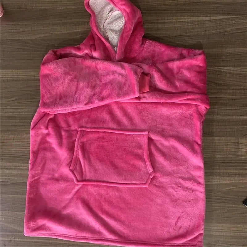 Peignoir épais chaud et douillet pour homme rose Peignoir et bain