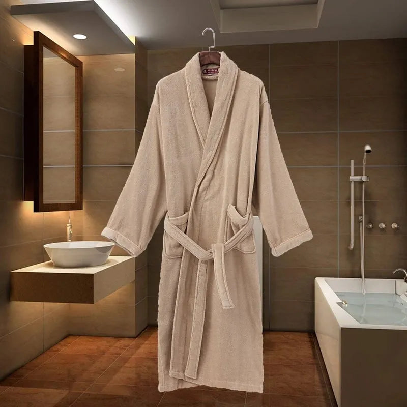 Peignoir épais confortable pour moments cocooning beige / xl Peignoir et bain