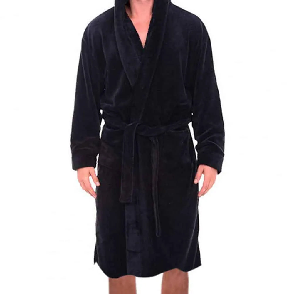 Peignoir épais et confortable pour homme noir / 2xl Peignoir et bain