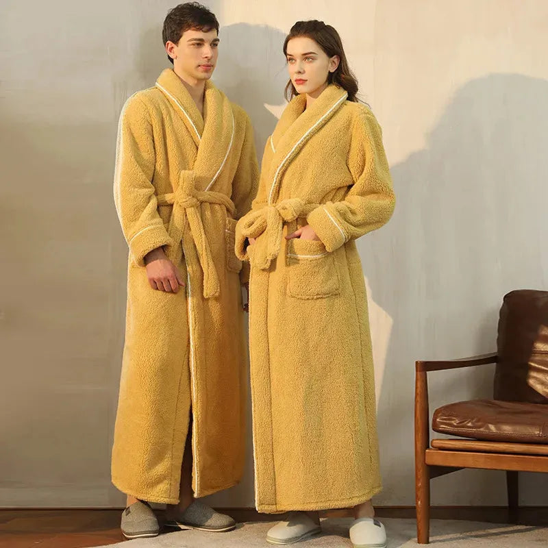 Peignoir épais unisexe confortable et élégant Peignoir et bain