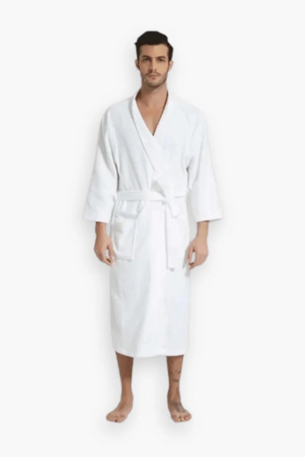 Peignoir éponge confortable pour moments de détente