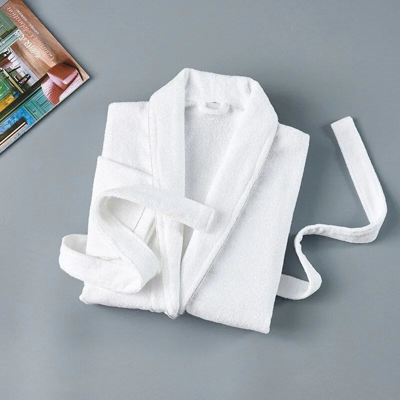 Peignoir éponge doux 100 coton pour détente à la maison blanc / s Peignoir et bain