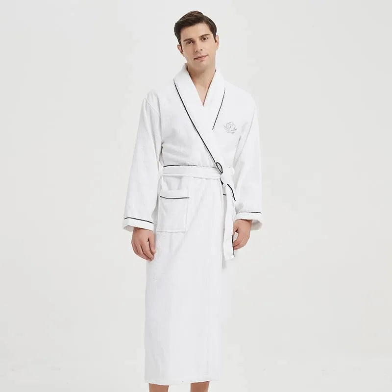 Peignoir éponge doux et absorbant pour femme blanc / m Peignoir et bain