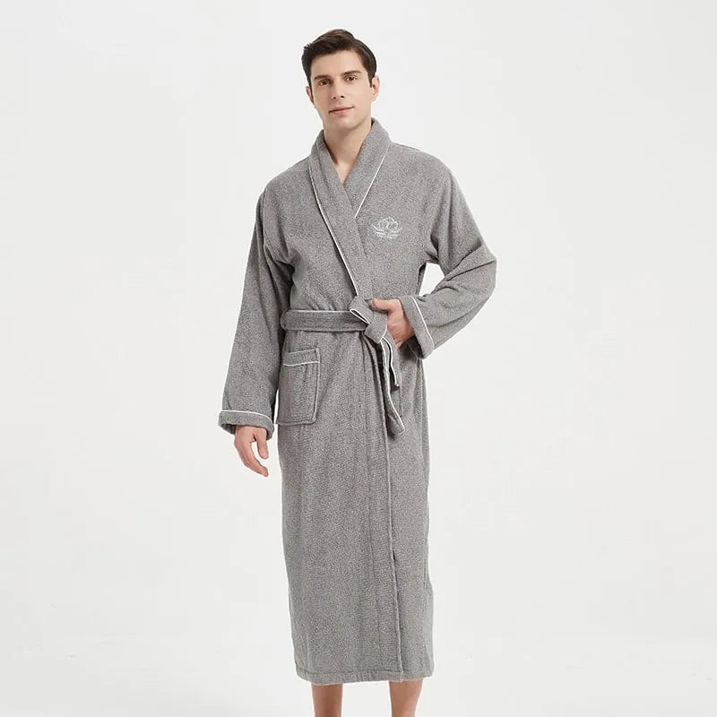 Peignoir éponge doux et absorbant pour femme gris / m Peignoir et bain