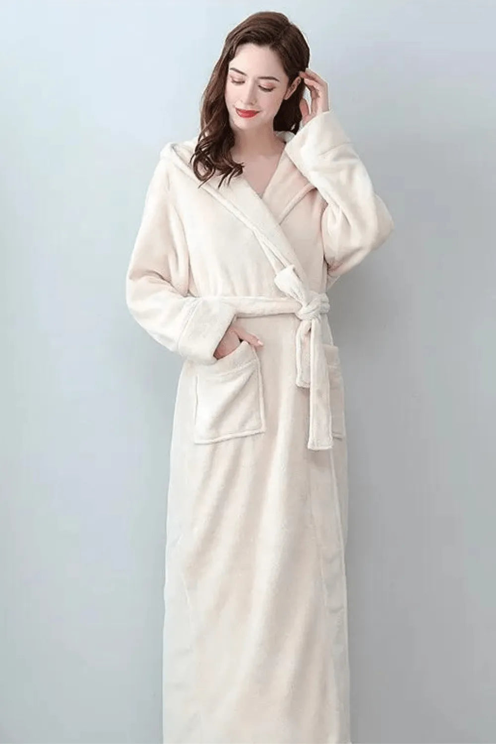 Peignoir moelleux pour femme ambiance cocooning