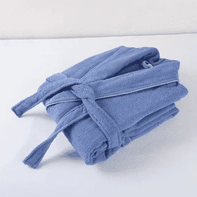 Peignoir éponge mixte confort pour détente bleu-fonce / M (40-60kg) Peignoir et bain