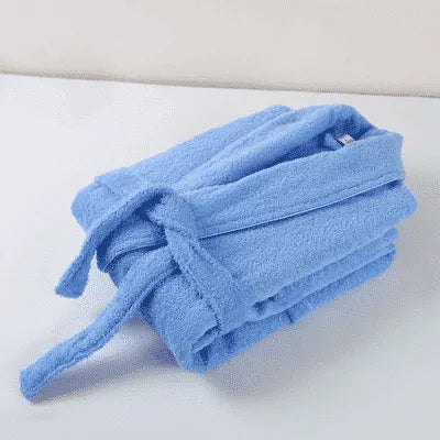 Peignoir éponge mixte confort pour détente bleu / M (40-60kg) Peignoir et bain