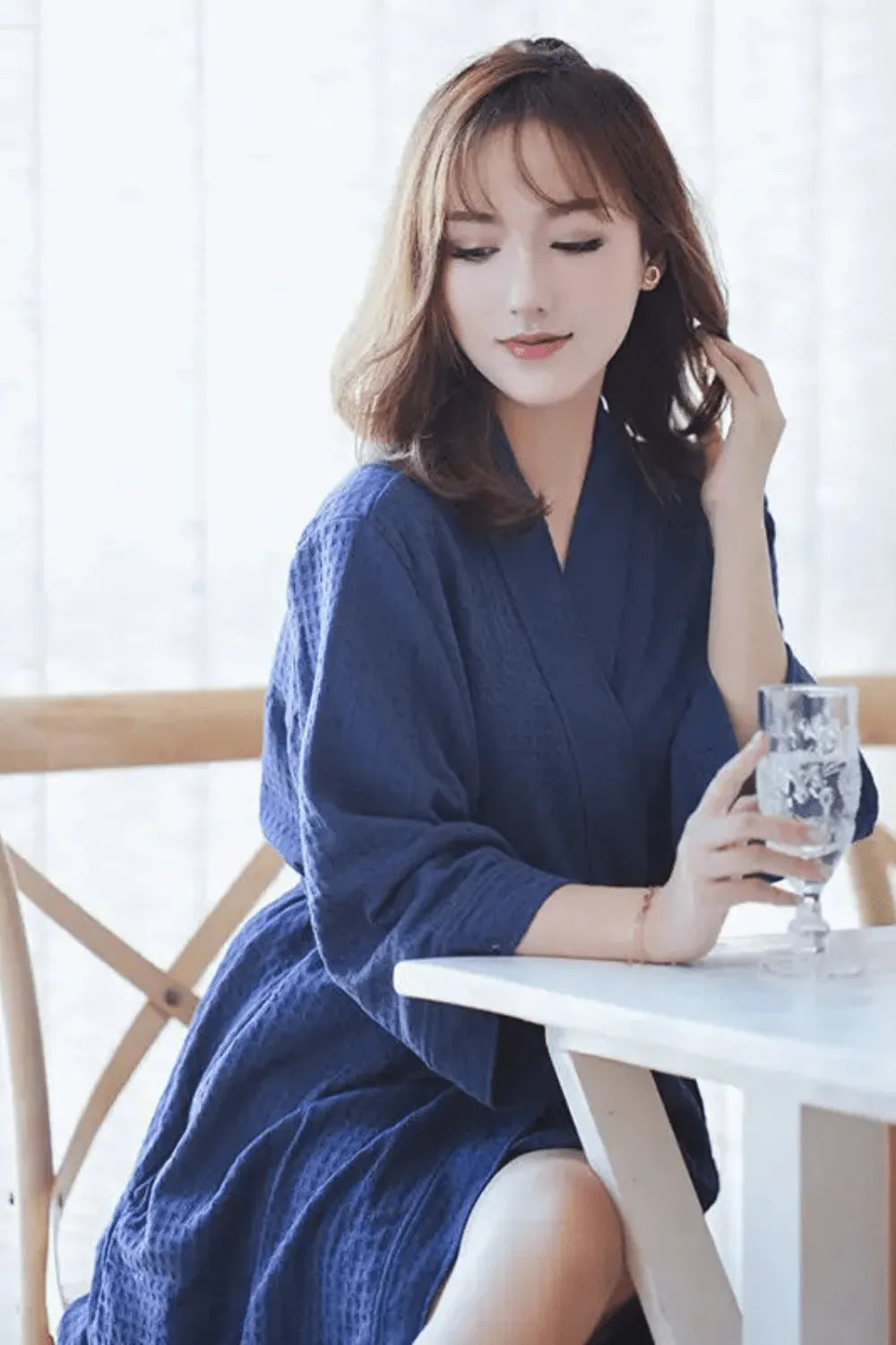 Peignoir léger estival pour détente à la maison