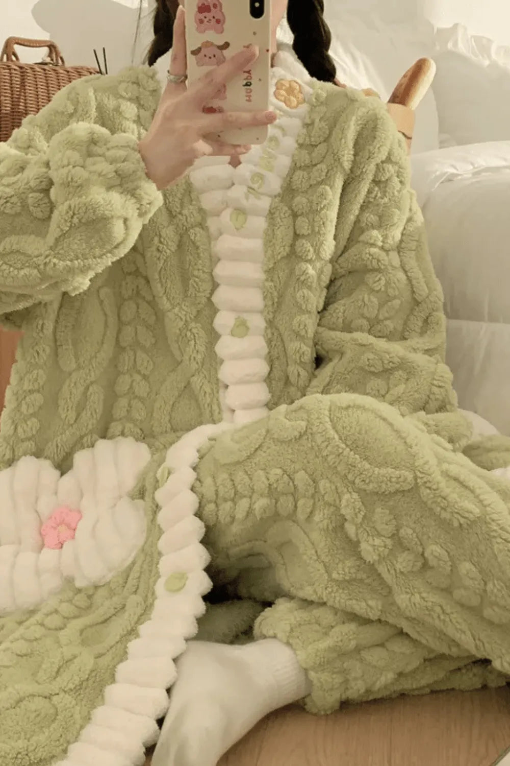 Peignoir bouton élégant pour femme