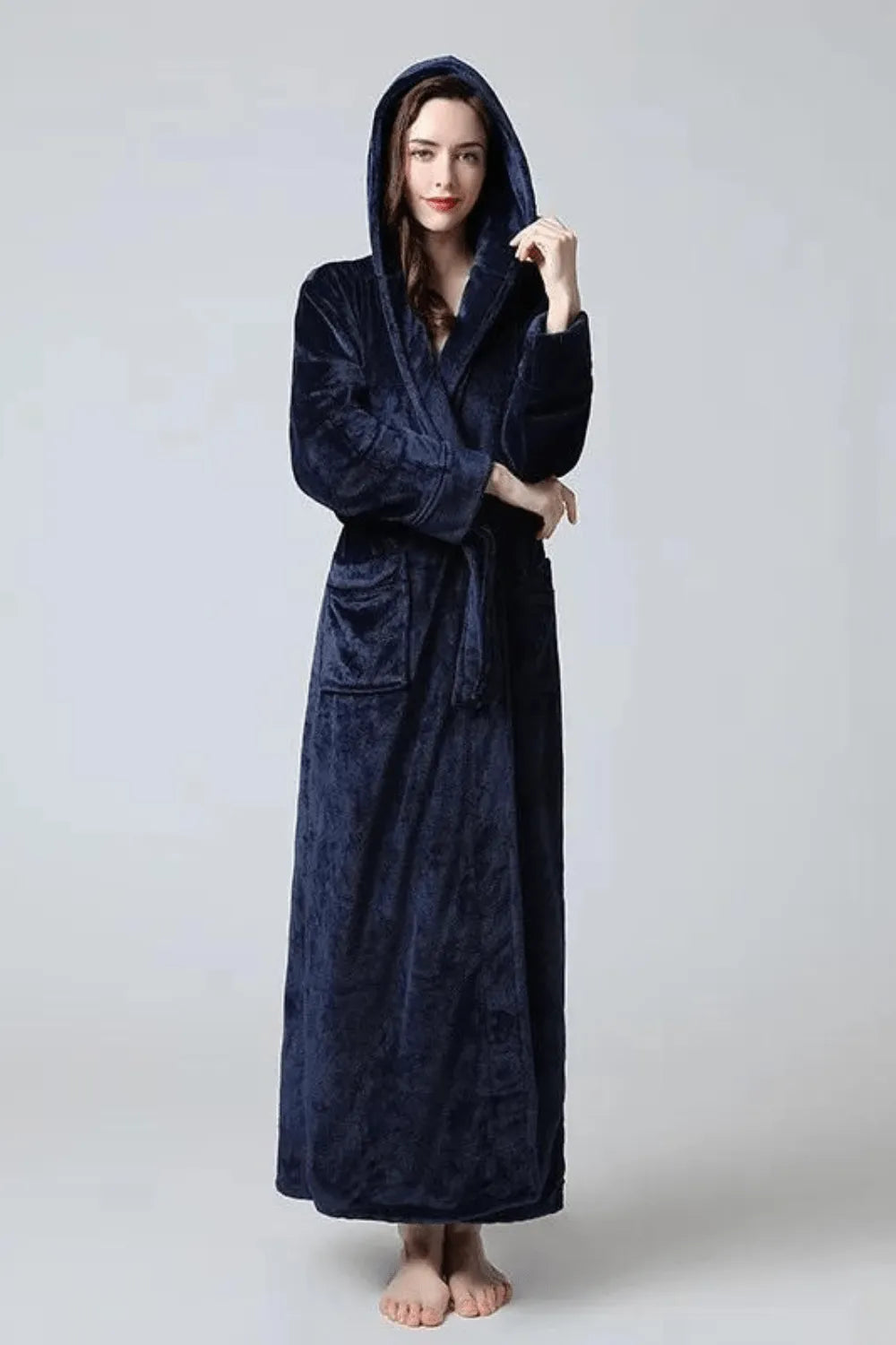 Peignoir chaud long pour femme ambiance cocooning