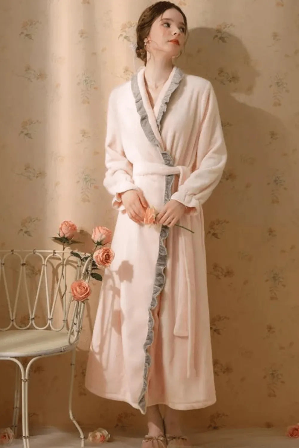 Peignoir léger en coton pour femme élégant et doux