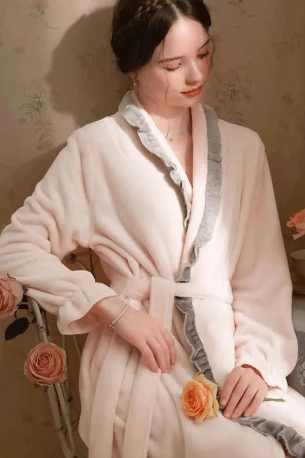 Peignoir léger en coton pour femme élégant et doux