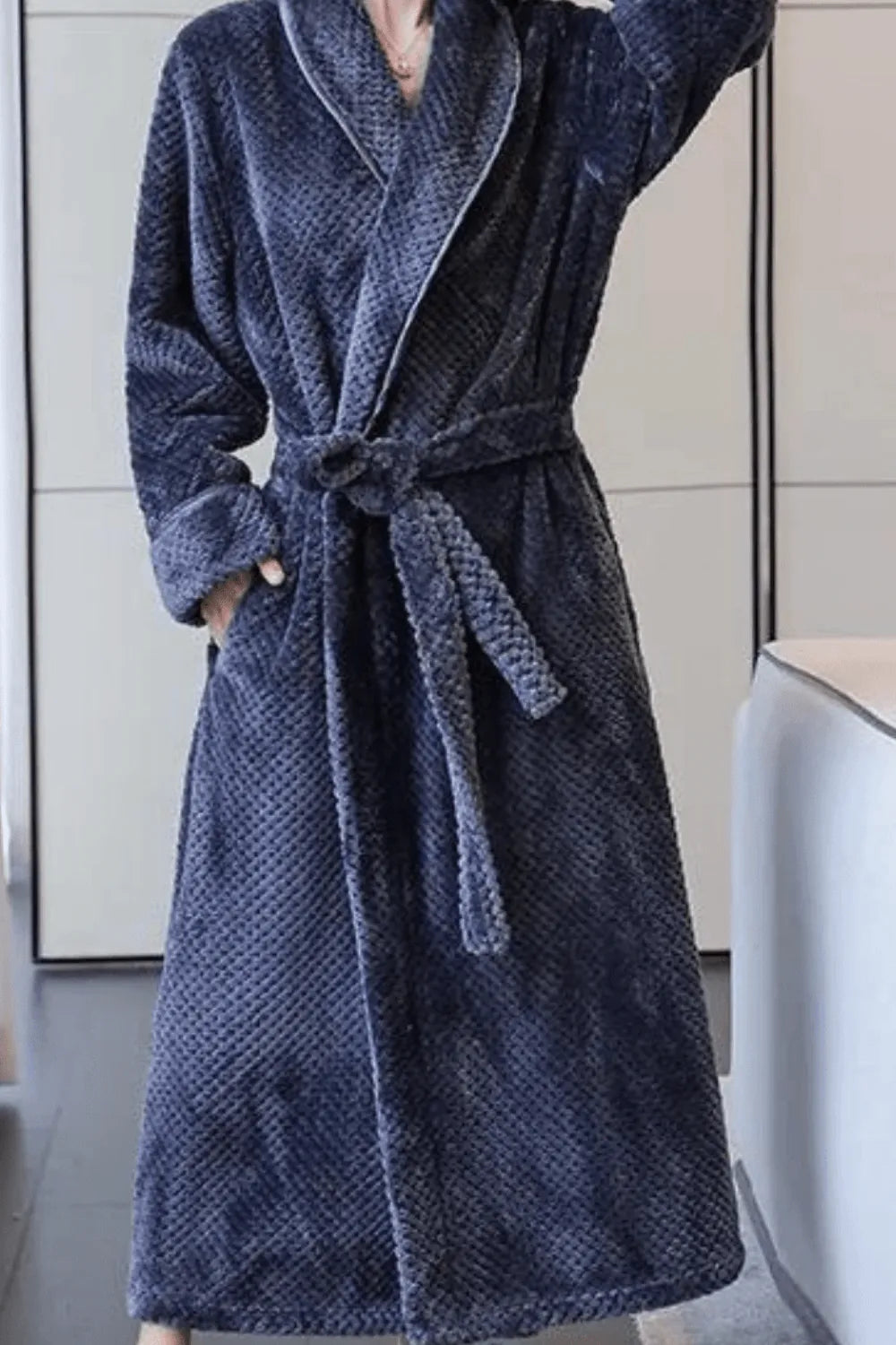 Peignoir cocooning femme doux pour soirées d'hiver