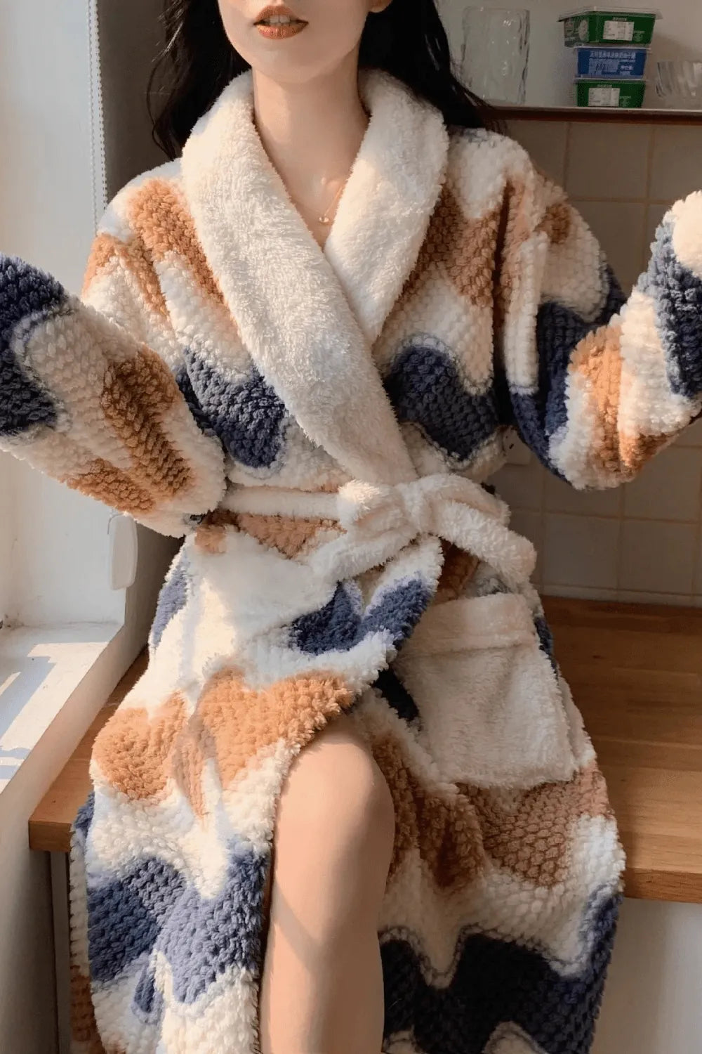 Peignoir femme cocooning doux et confortable