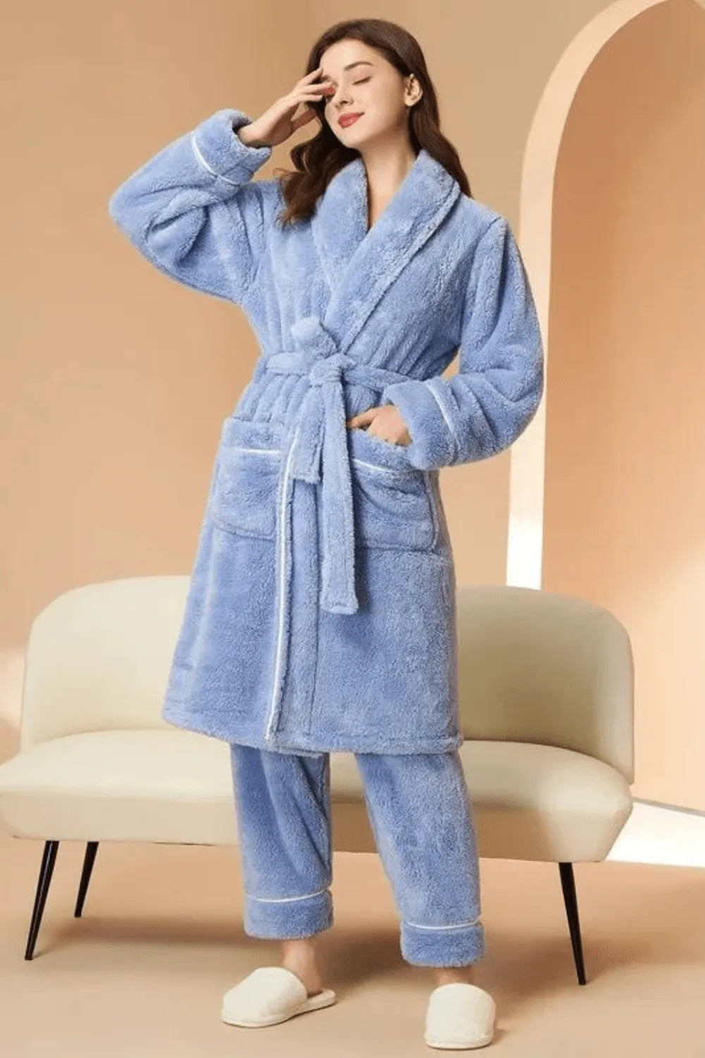 Peignoir épais cocooning pour femme