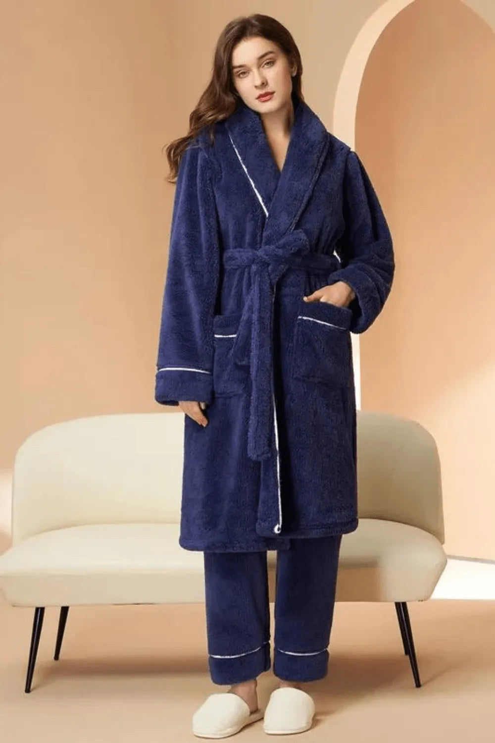 Peignoir épais cocooning pour femme