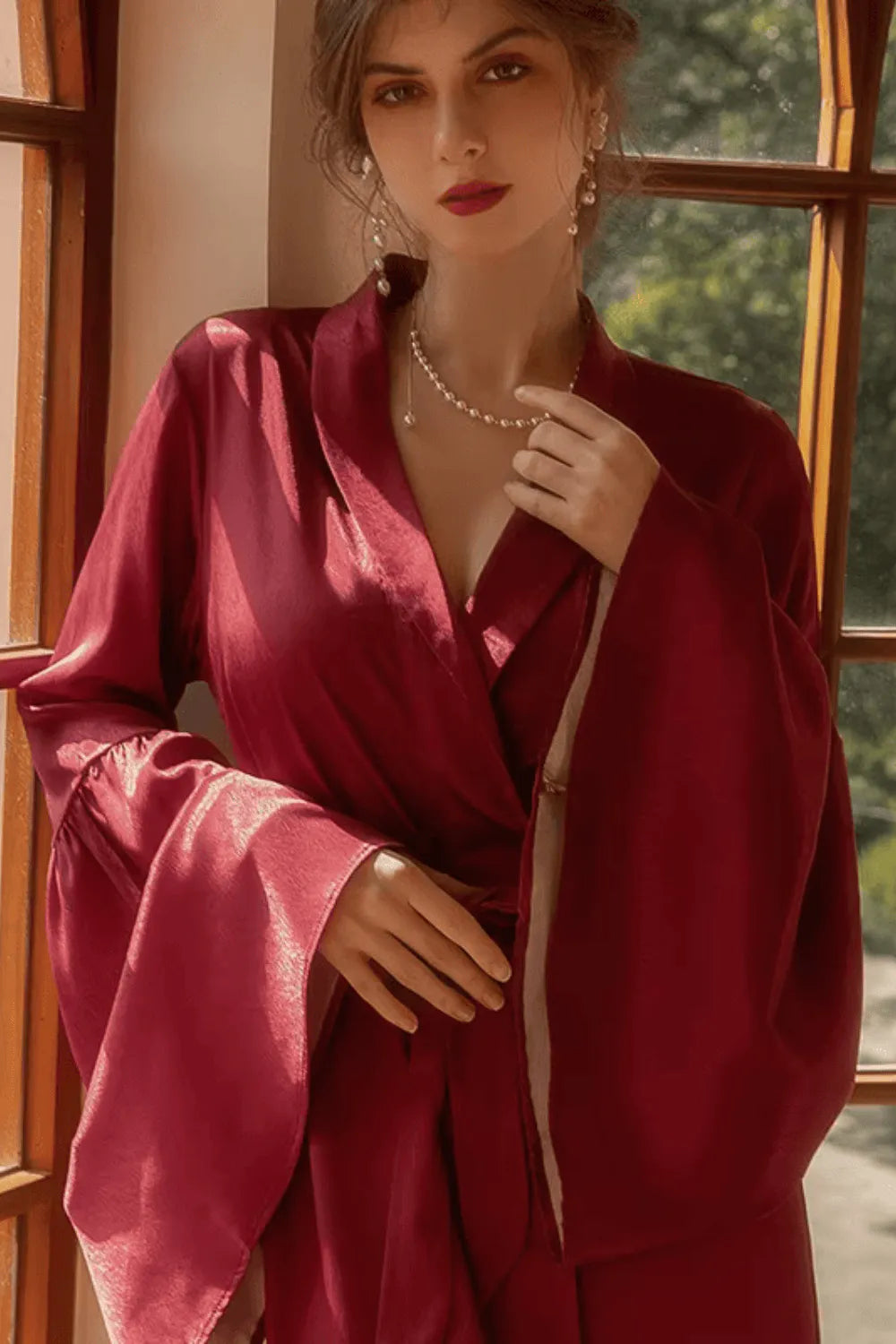 Peignoir élégant léger pour femme ambiance cocooning