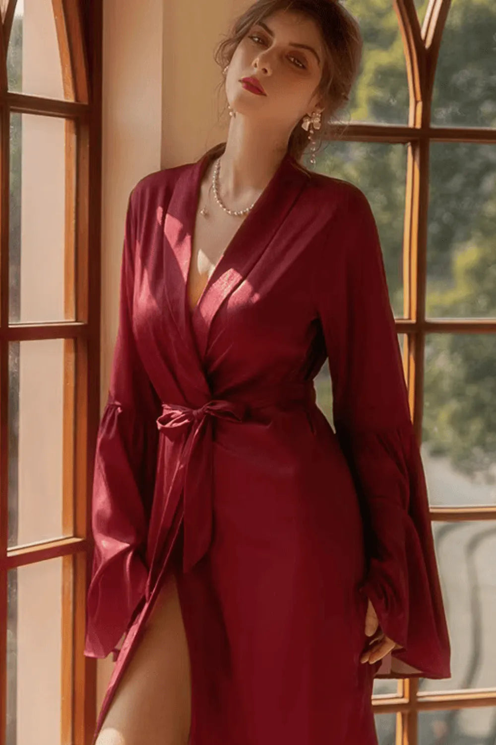 Peignoir élégant léger pour femme ambiance cocooning