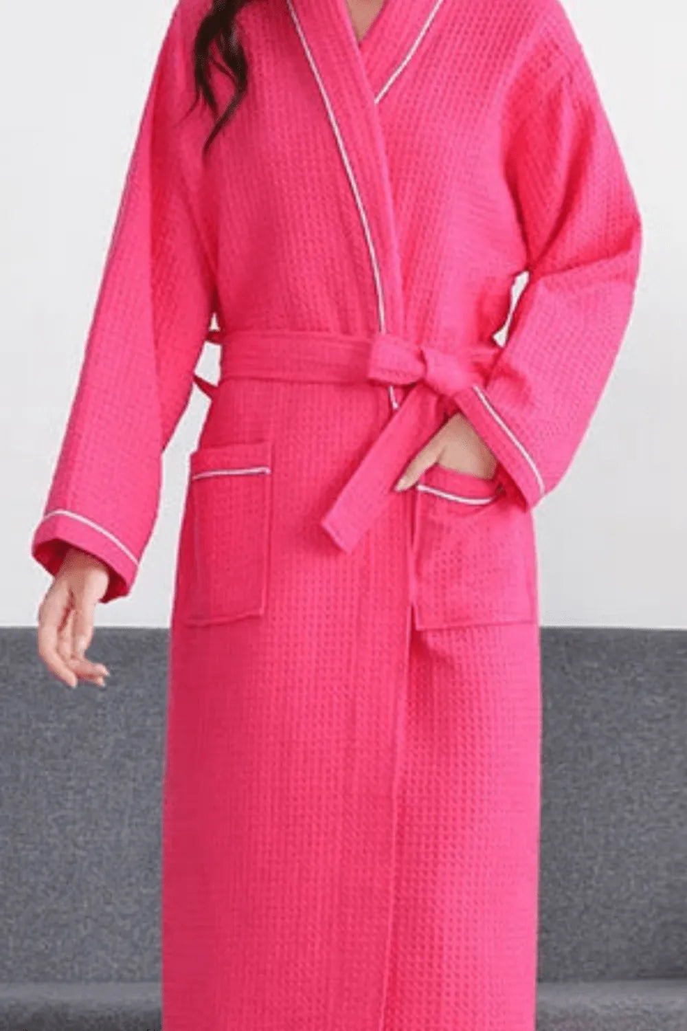 Peignoir gaufré élégant pour femme