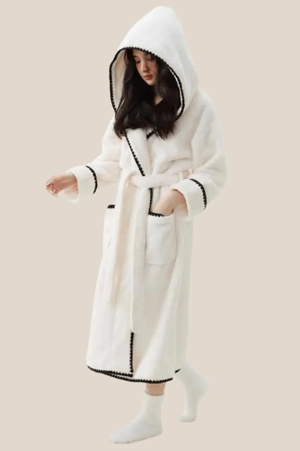 Peignoir élégant cocooning pour femme ambiance détente