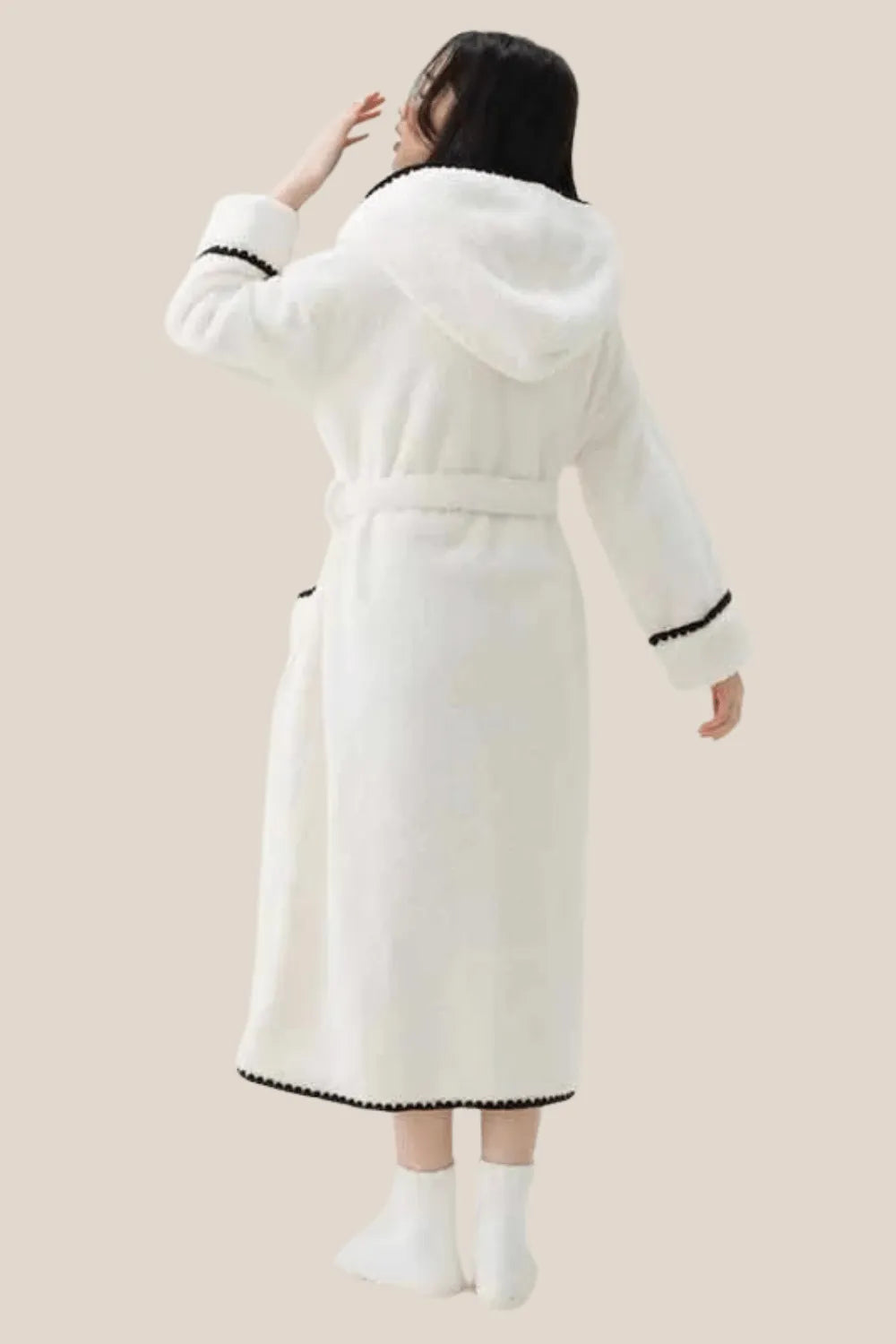 Peignoir élégant cocooning pour femme ambiance détente