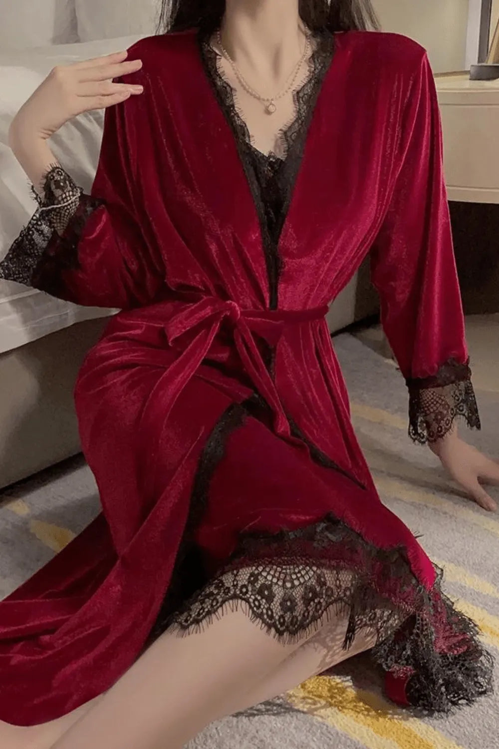 Peignoir glamour femme pour soirées romantiques