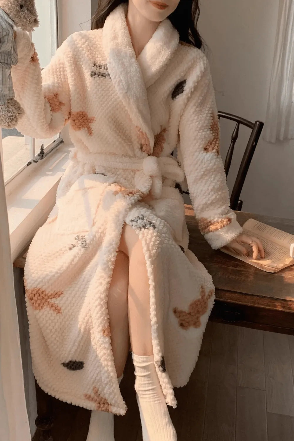 Peignoir femme élégant pour moments cocooning