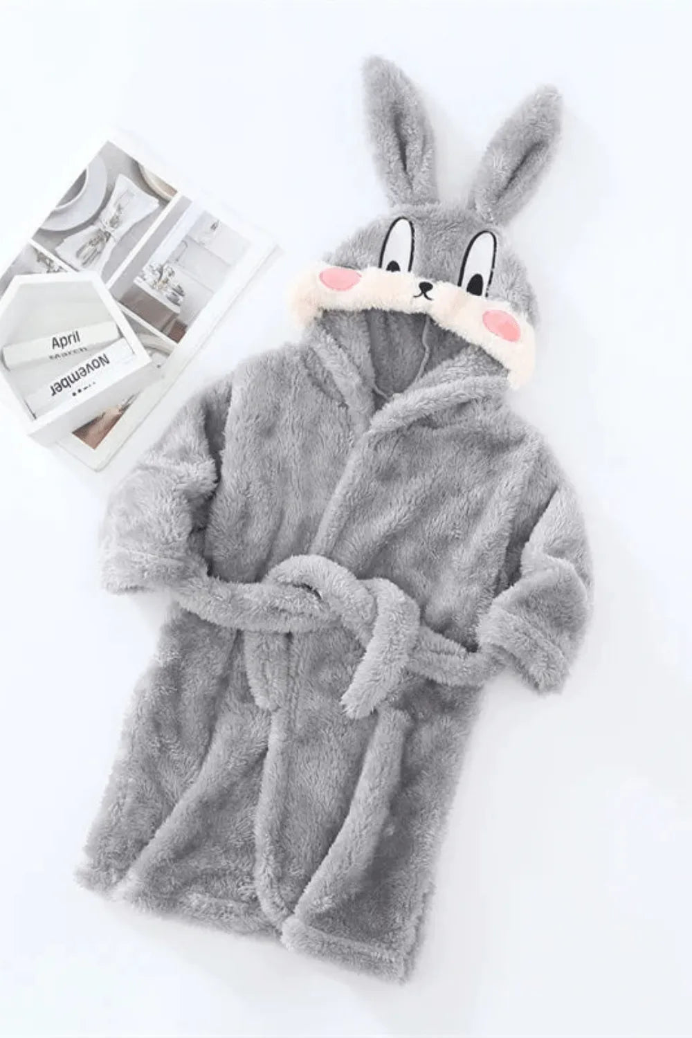 Peignoir douillet fille motifs colorés hiver chaleureux