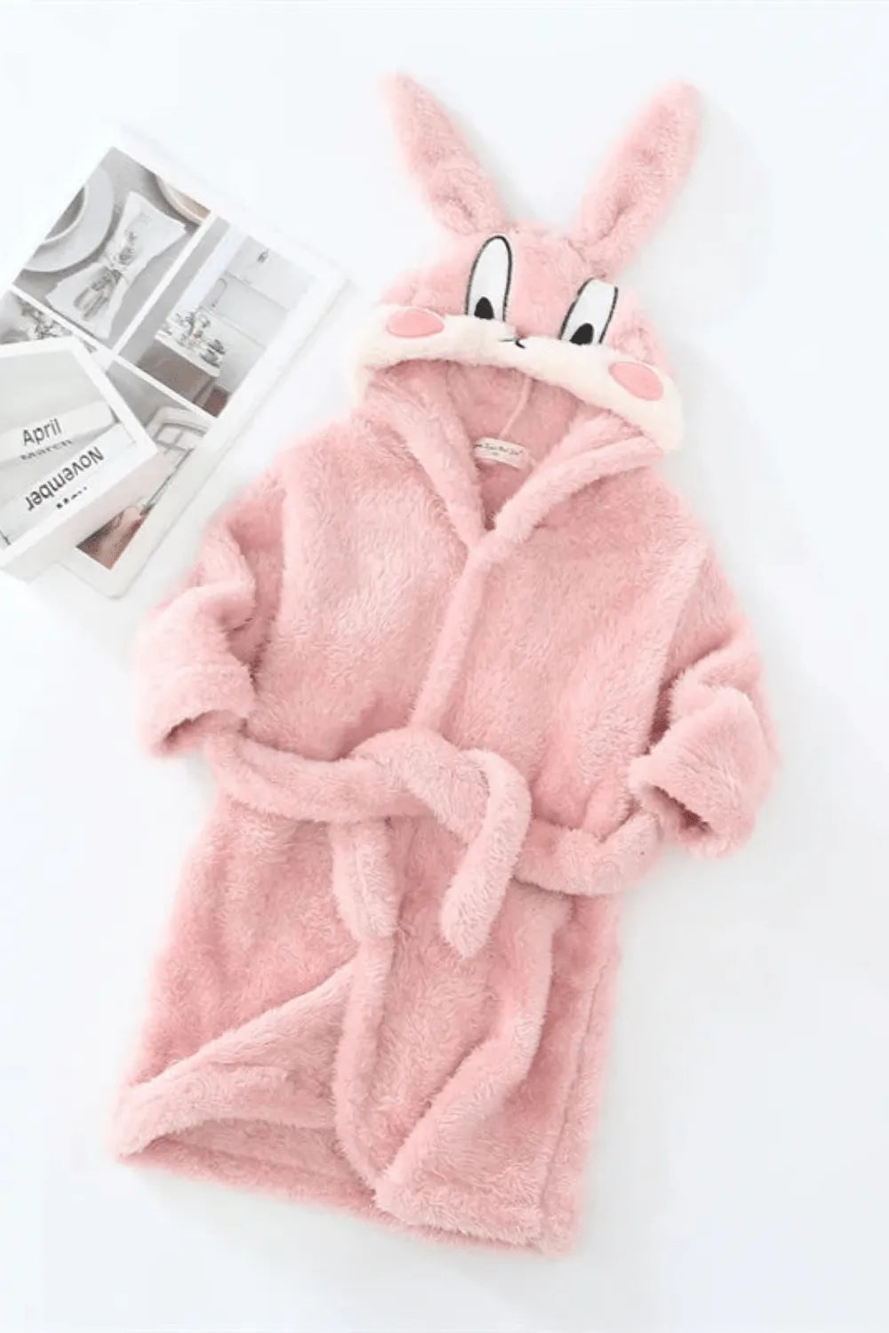 Peignoir douillet fille motifs colorés hiver chaleureux