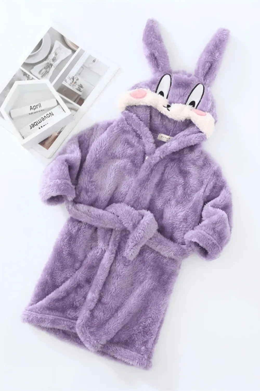 Peignoir douillet fille motifs colorés hiver chaleureux