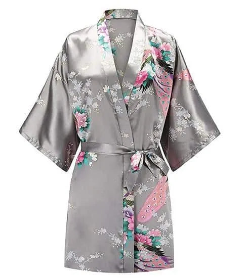 Peignoir floral sexy pour femme ambiance satinée s Peignoir et bain
