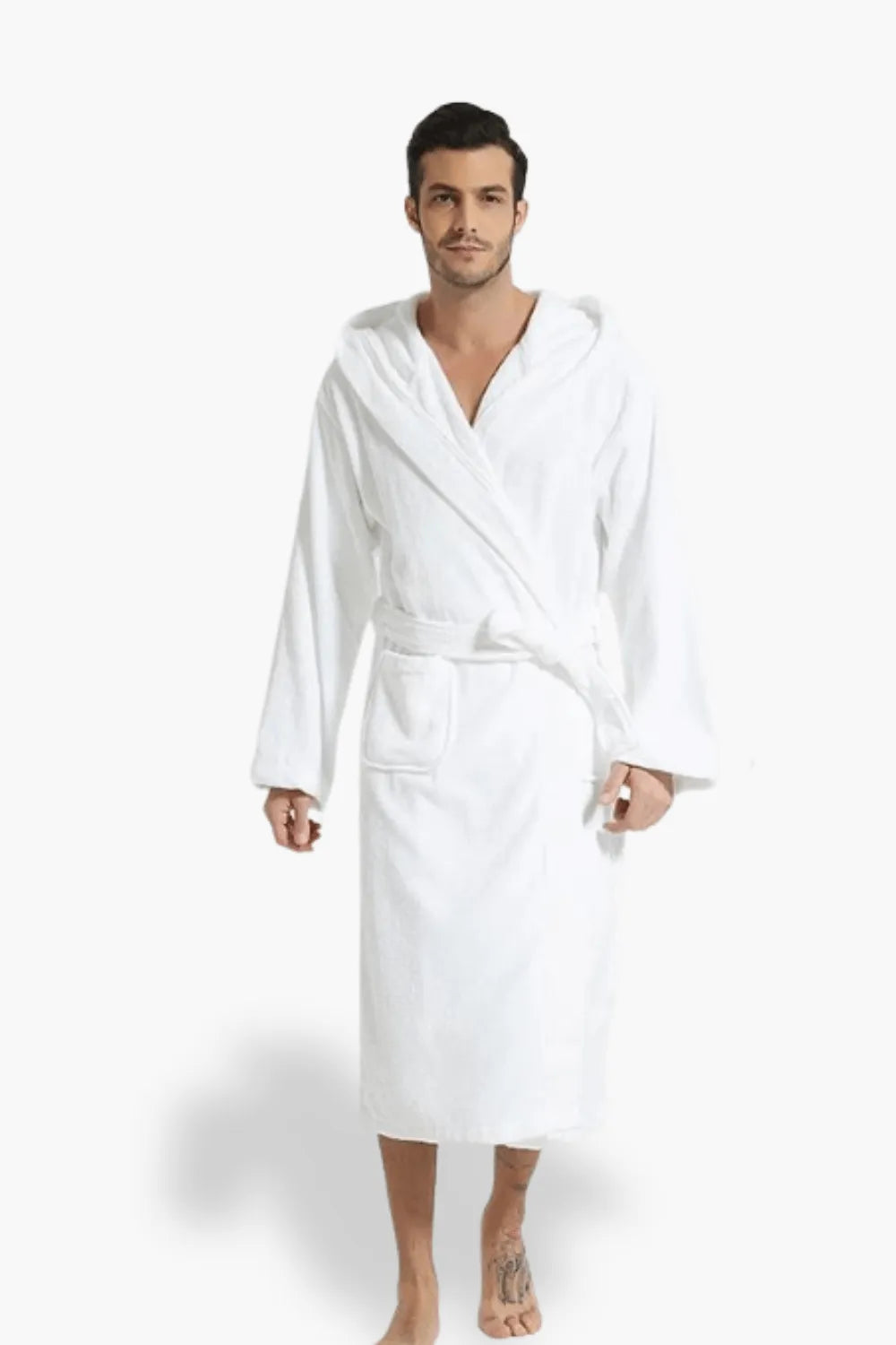 Peignoir à capuche confort homme style décontracté