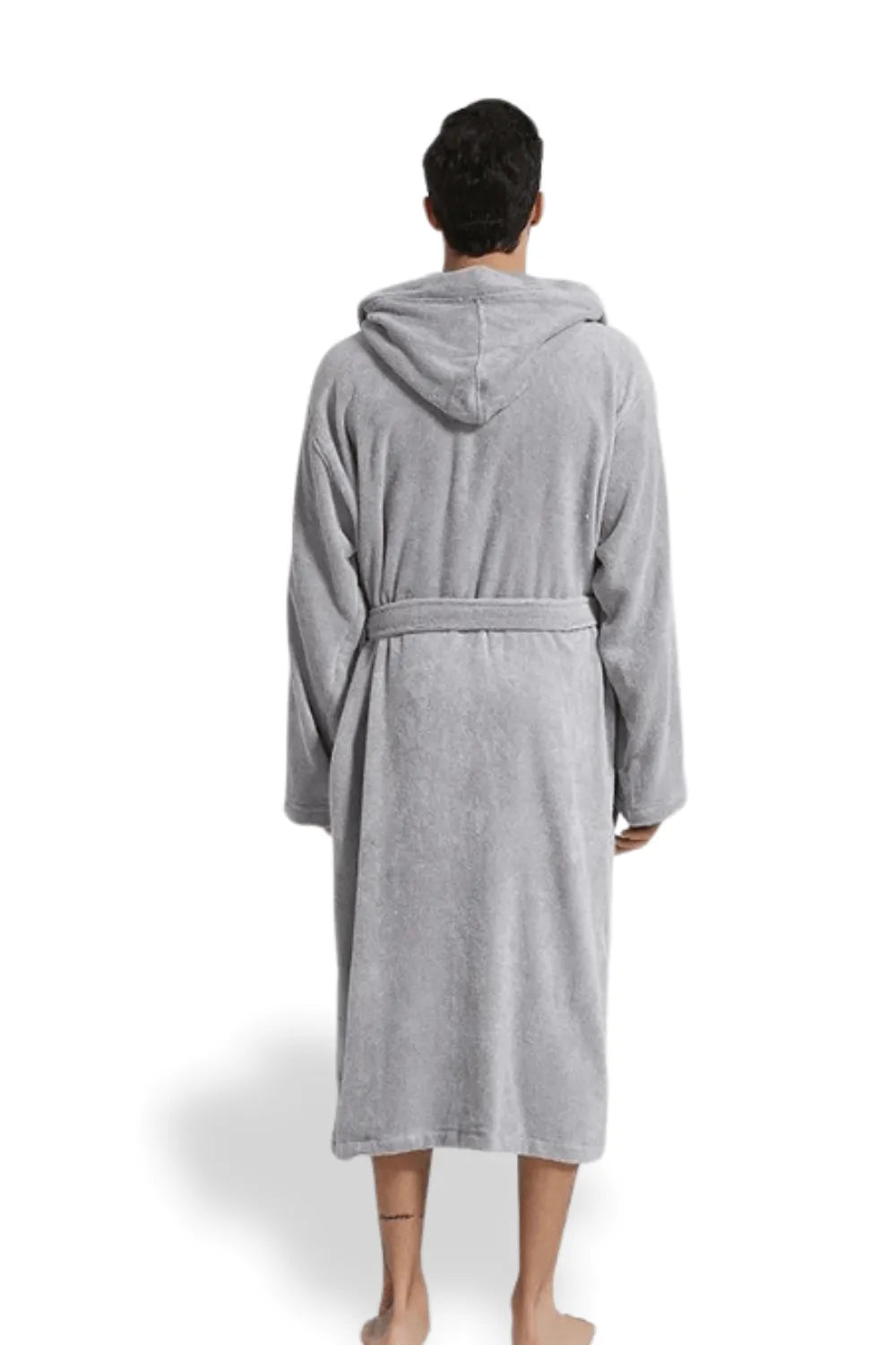 Peignoir homme douillet avec capuche pour hiver